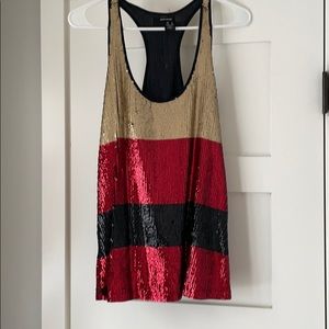 New!Gold, Red, Black tank. Perfect for Vegas trip!